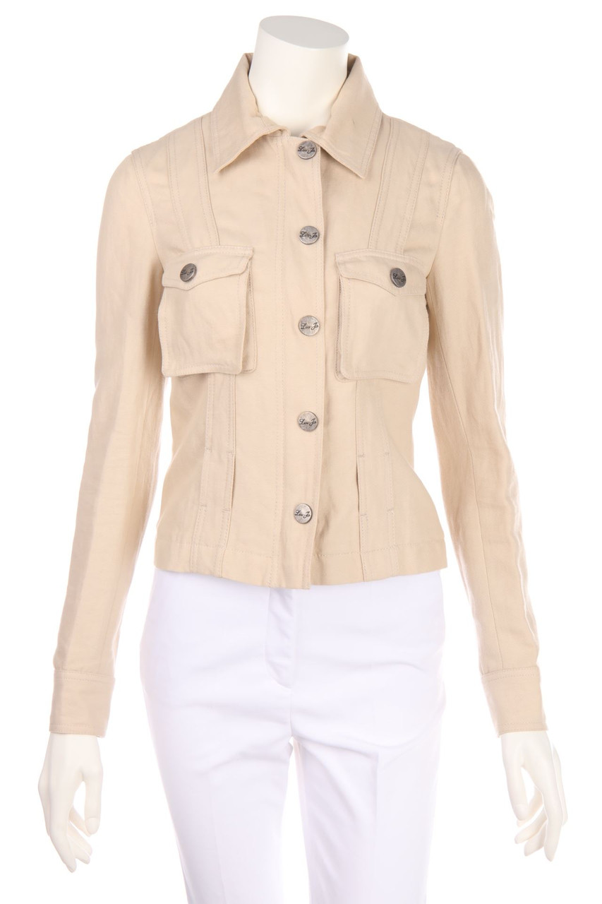 LIU JO - Jacke aus Leinen-Mix mit Logo-Knöpfen - D 34