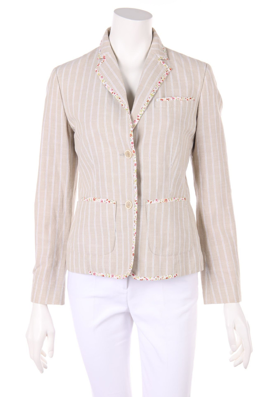 ETRO MILANO - Blazer aus Leinen-Mix mit Streifen - D 38