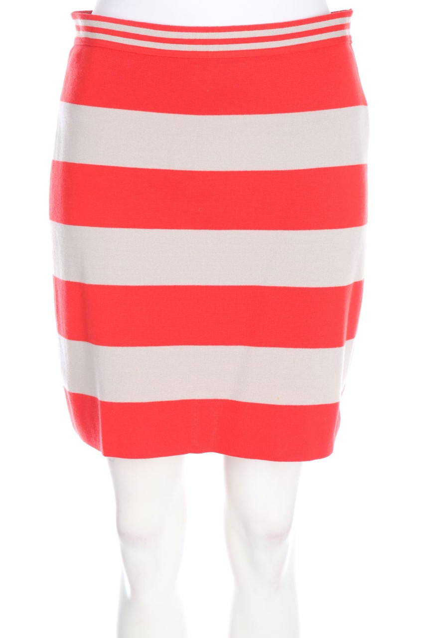 MARC CAIN - Stripe Knitted Mini Skirt with Cashmere - D 38