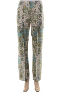 MASSIMO NANNI - Pants, Jacquard with floral print with Metallic Effect - D 34