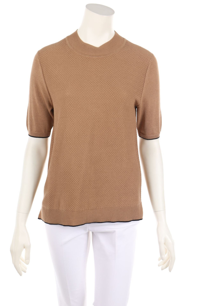 MOD ATELIER - Kurzarm-Strick-Pullover mit Seide - M