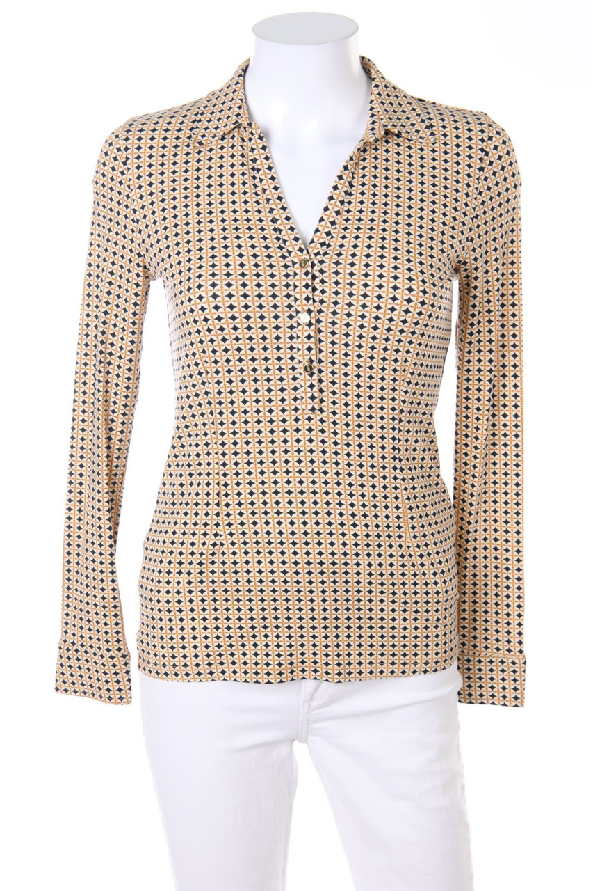 RIVER WOODS - Langarm-Polo-Shirt aus Jersey mit Print - S