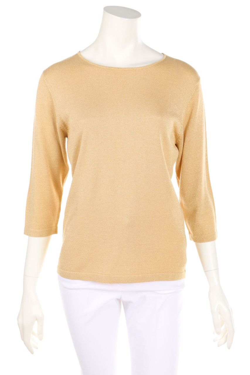 passport. - Strick-Pullover mit Metallic-Effekt aus Seiden-Mischung - L