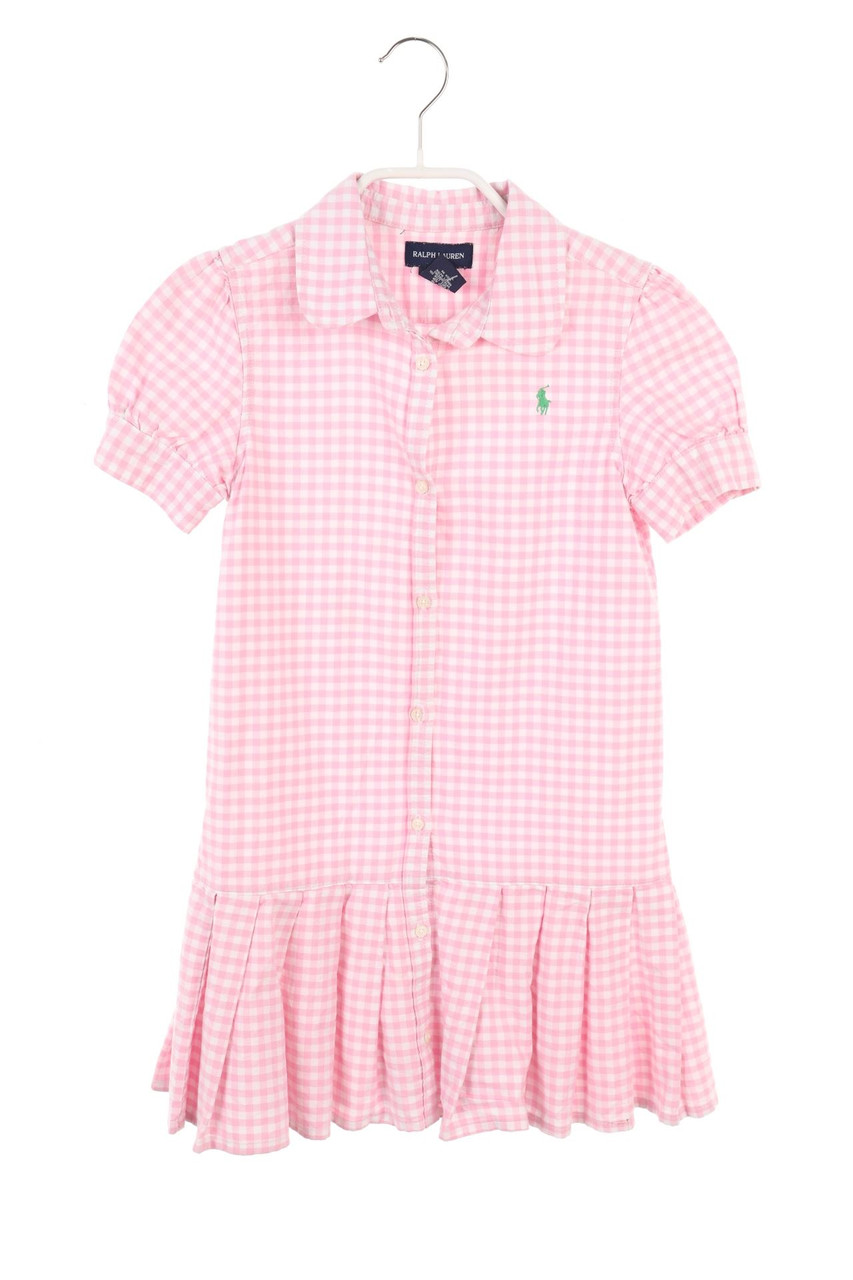 RALPH LAUREN - Checked dress, Cotton with Logo-Stitching - 116