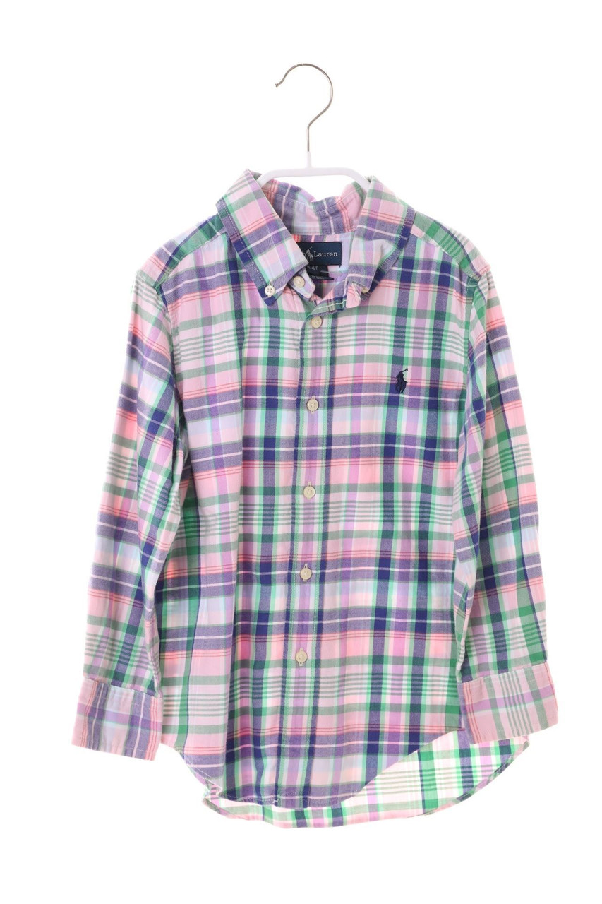 RALPH LAUREN - Checked shirt with Logo-Stitching - 110