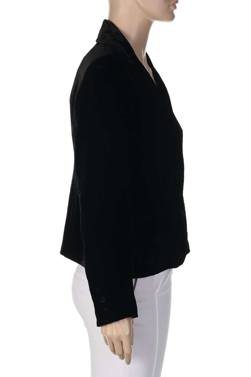 EILEEN FISHER - velvet jacket with silk - M