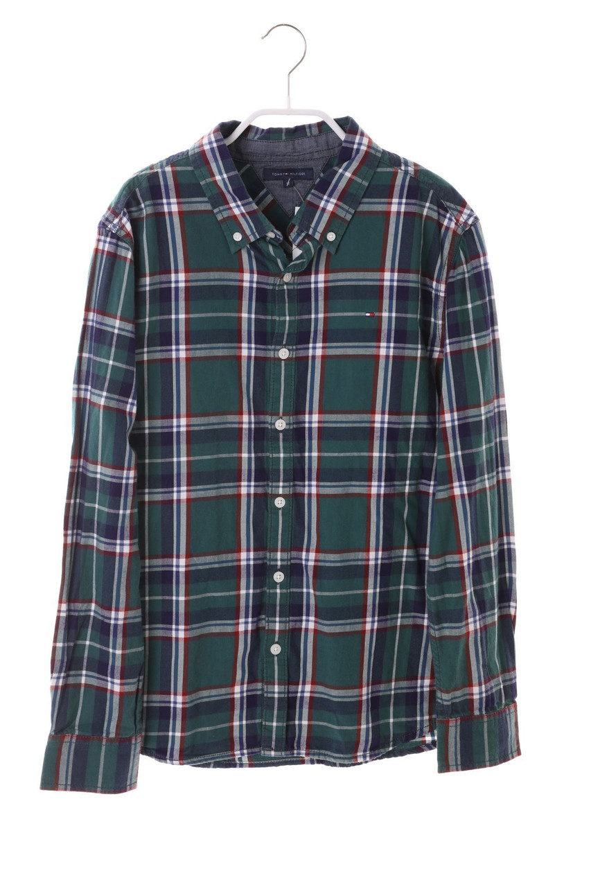TOMMY HILFIGER - Checked shirt, Cotton with Logo-Stitching - 164