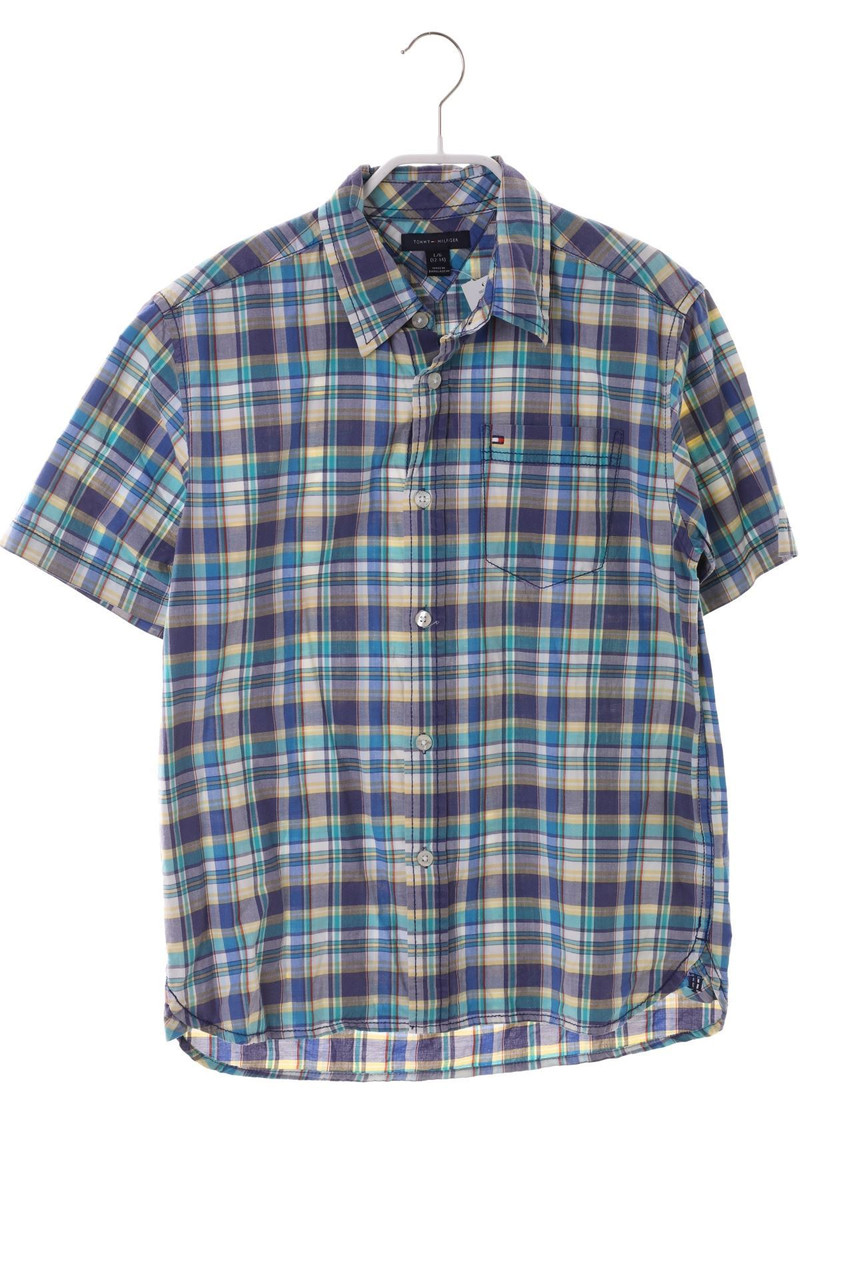 TOMMY HILFIGER - Checked shirt, Cotton with Logo-Stitching - 164