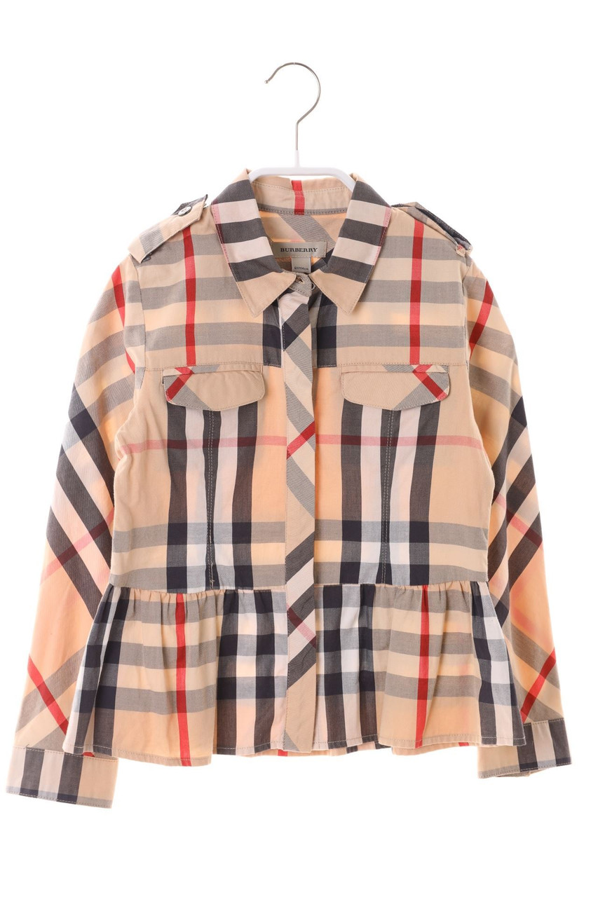 BURBERRY - Baumwoll-Bluse mit Volants - 116