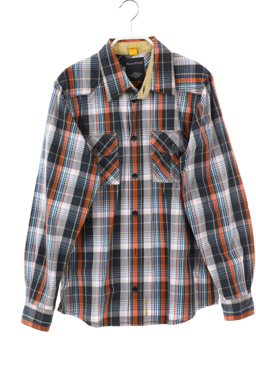 Marc O´Polo - Checked shirt, Cotton with Logo Application - 164