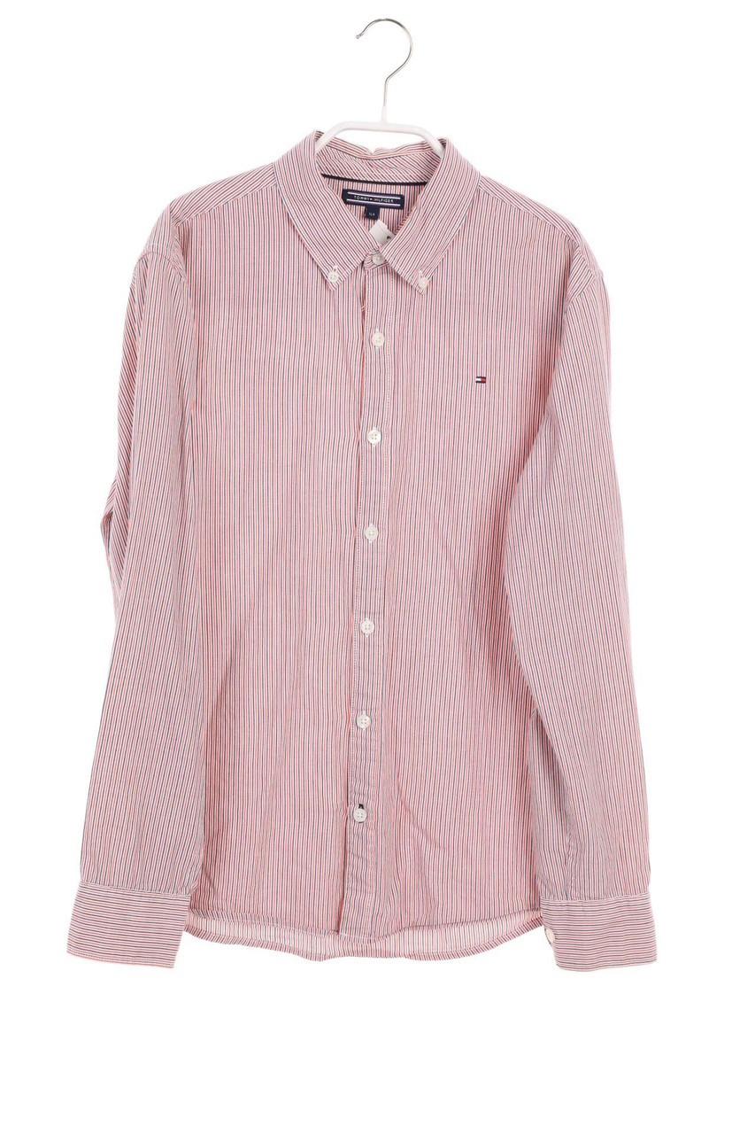 TOMMY HILFIGER - Stripe shirt, Cotton with Logo-Stitching - 164