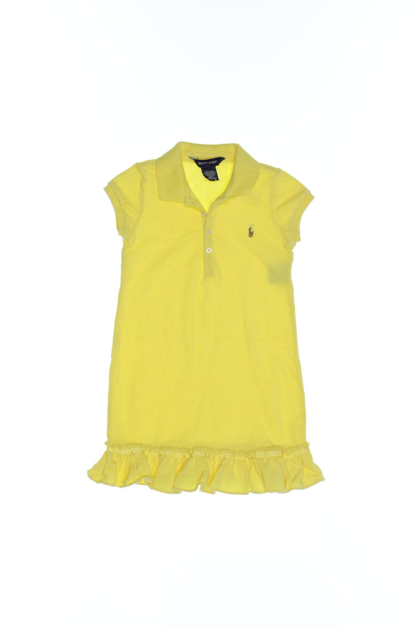 RALPH LAUREN - dress, Cotton with Logo-Stitching - 110