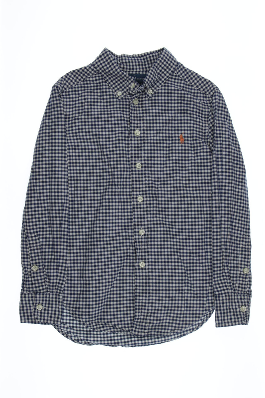 RALPH LAUREN - shirt, Cotton with Logo-Stitching - 128