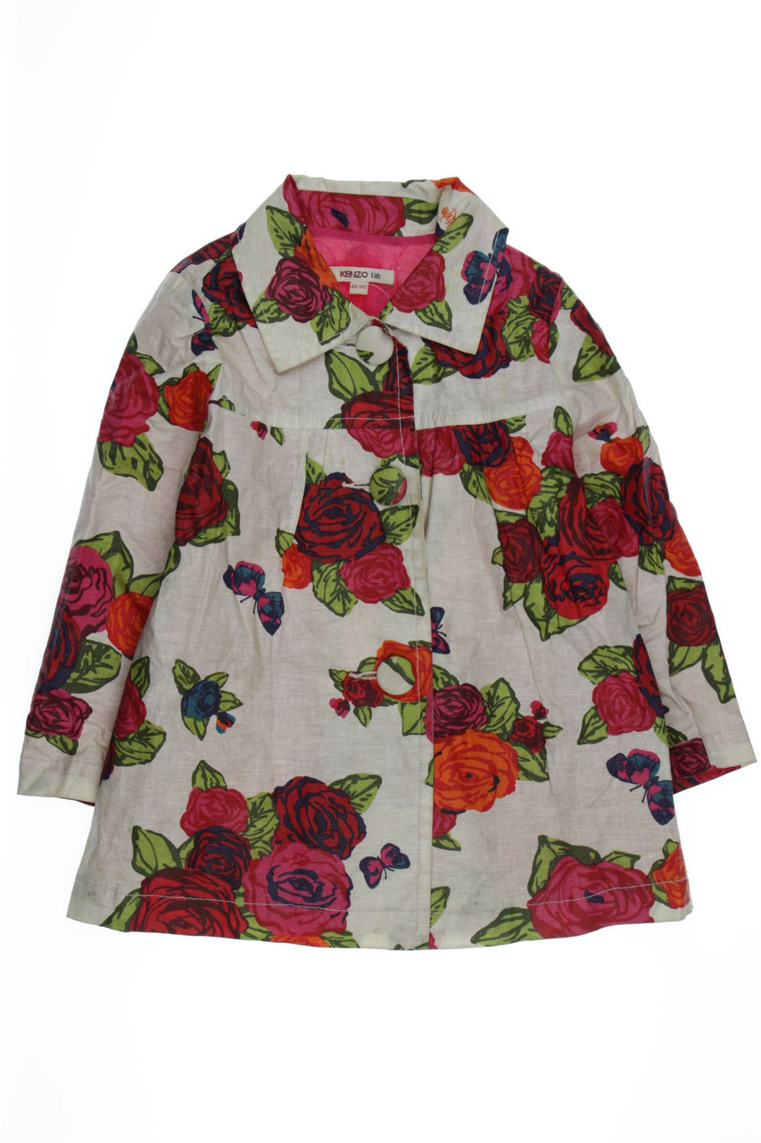 KENZO KIDS - jacket, Linen-Blend with floral print - 104
