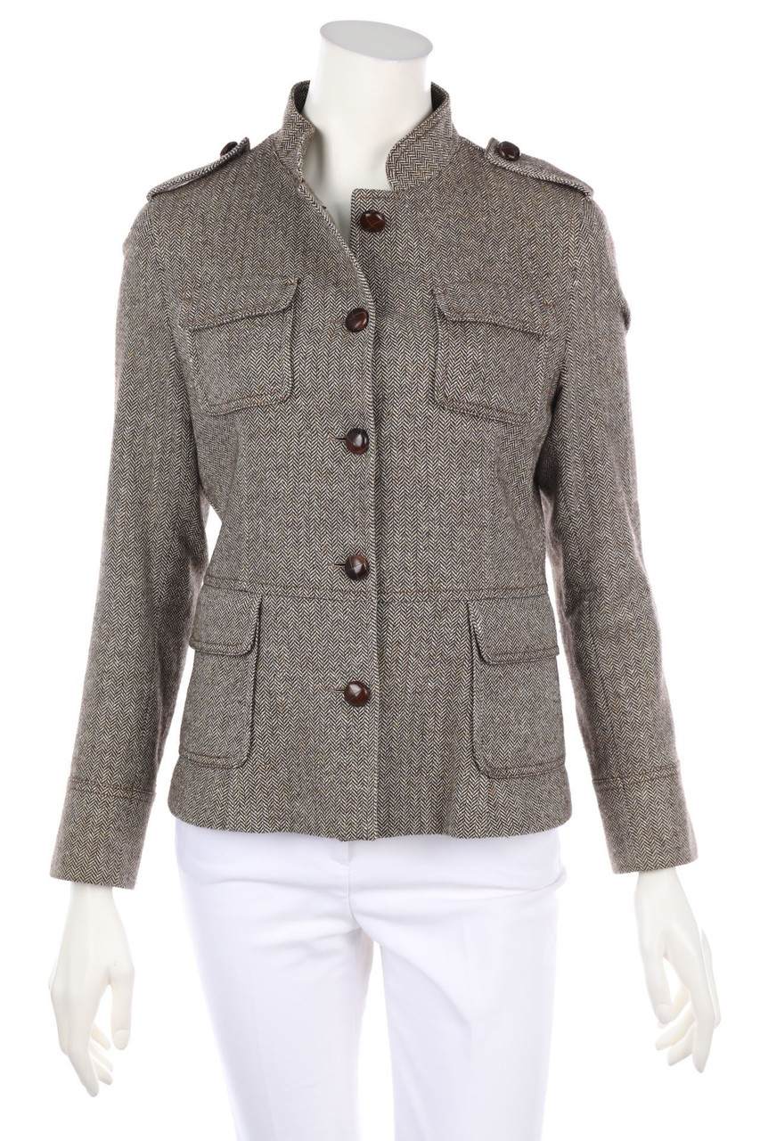 sandro PARIS - Blazer aus Woll-Mix mit Schulter-Riegeln - D 38