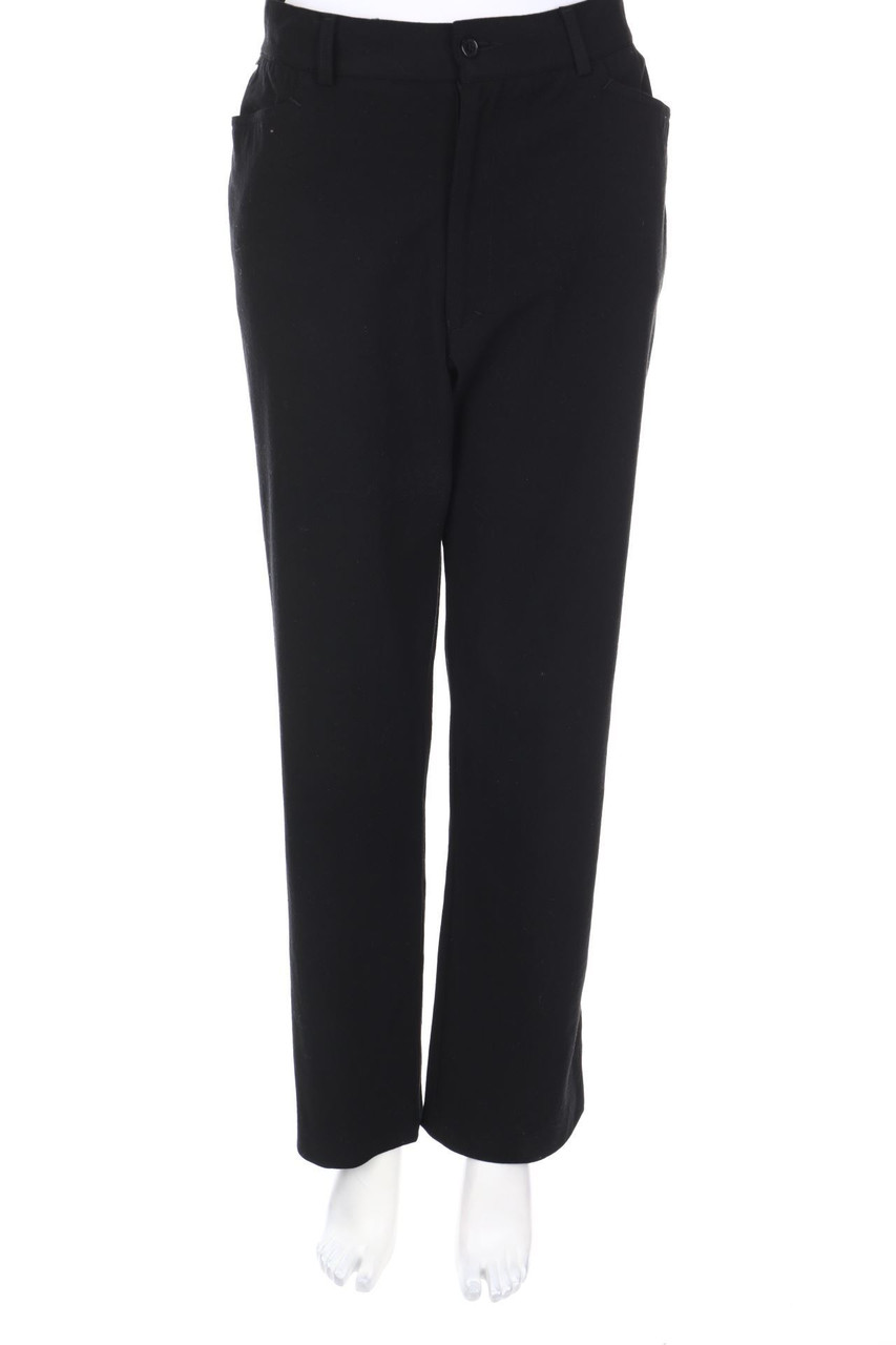 DONNA KARAN SIGNATURE - Hose aus Woll-Mix mit Logo-Applikation - D 42