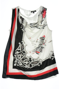 DKNY DONNA KARAN NEW YORK - Print-Top aus Seiden-Mischung - 164