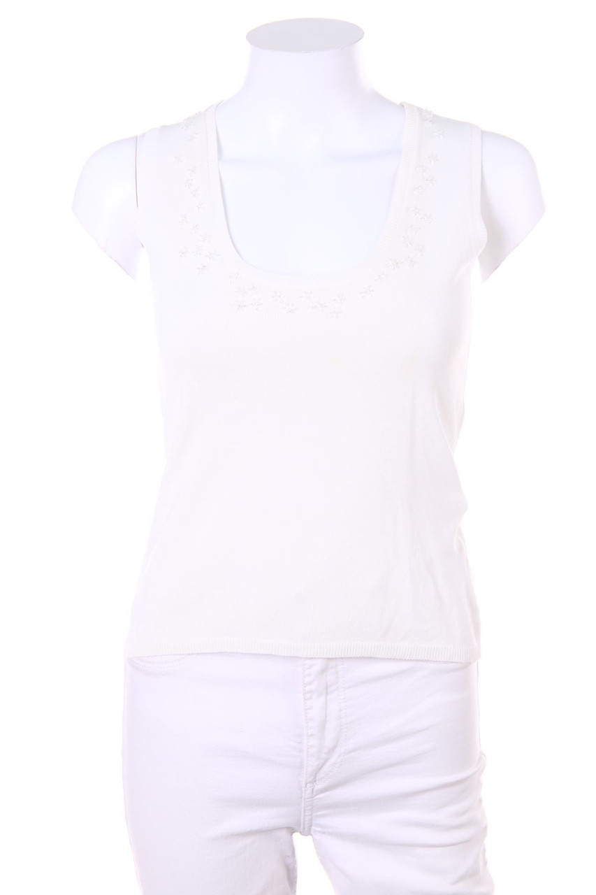 GERARD DAREL - Strick-Top mit Schmuckstein-Applikation - D 36