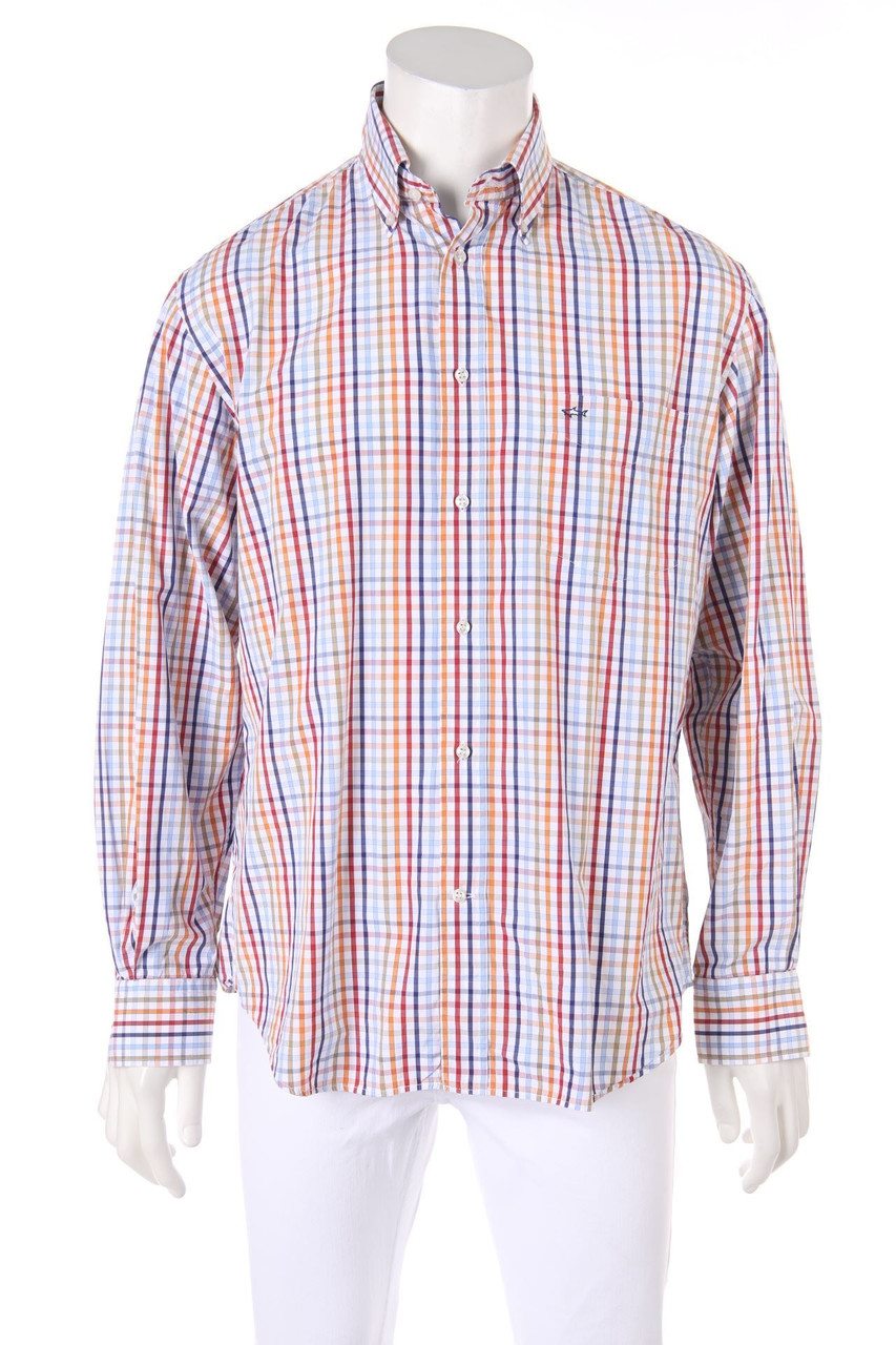 PAUL & SHARK - kariertes Button-down-Hemd mit Logo-Stickerei - 41