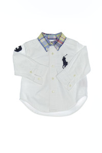 RALPH LAUREN - shirt, Cotton with Logo-Stitching - 80