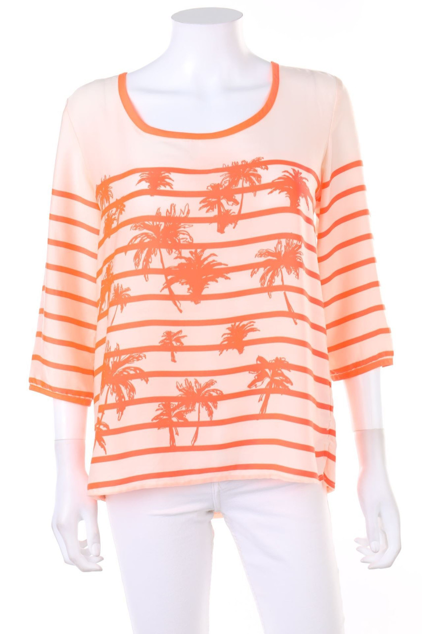 MAISON SCOTCH - Satin Blouse with 3/4 Sleeve with Print - D 36-38
