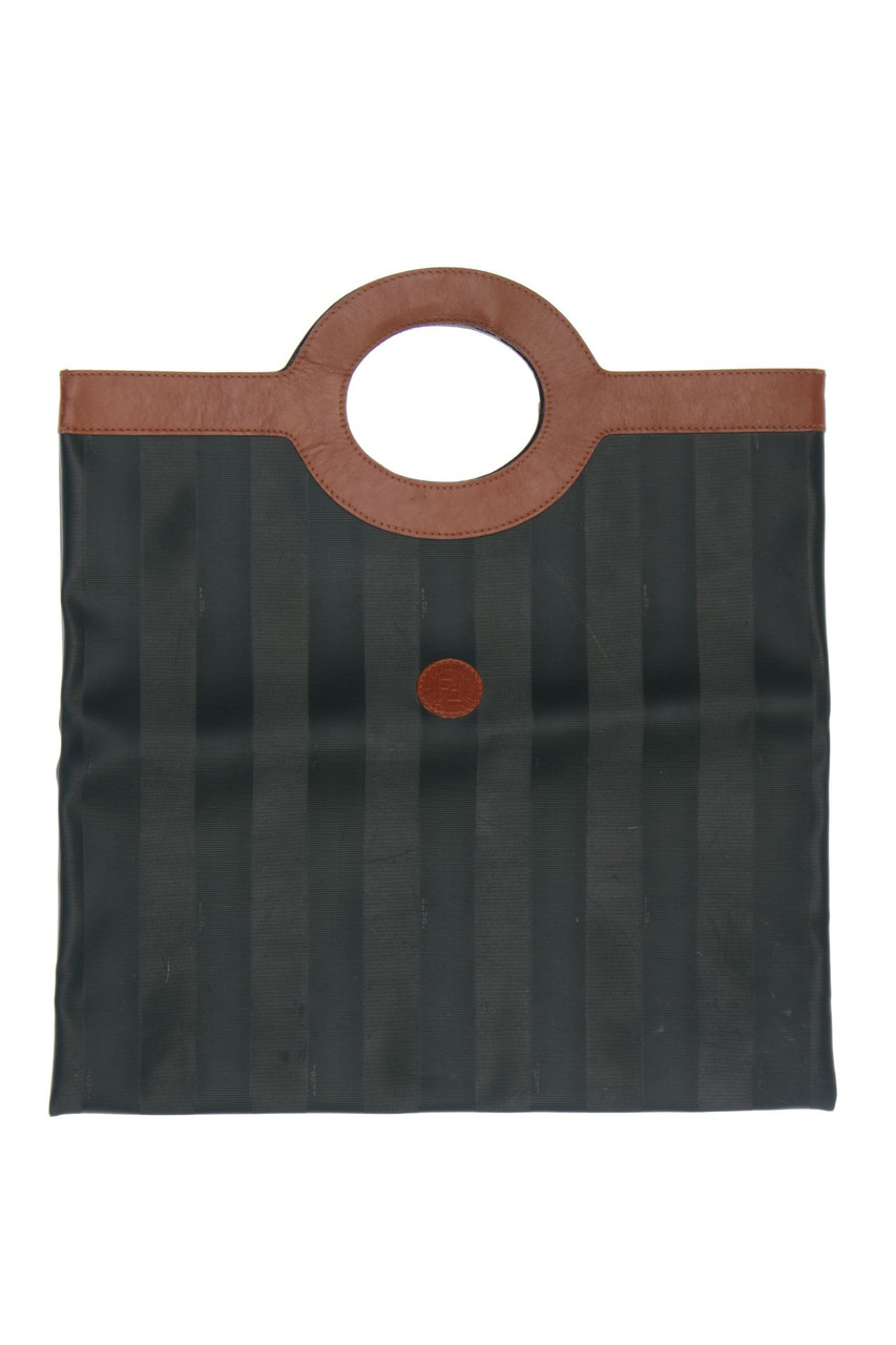 Fendi - Vintage-Tote Bag/Shopper-Tasche mit Logo-Applikation