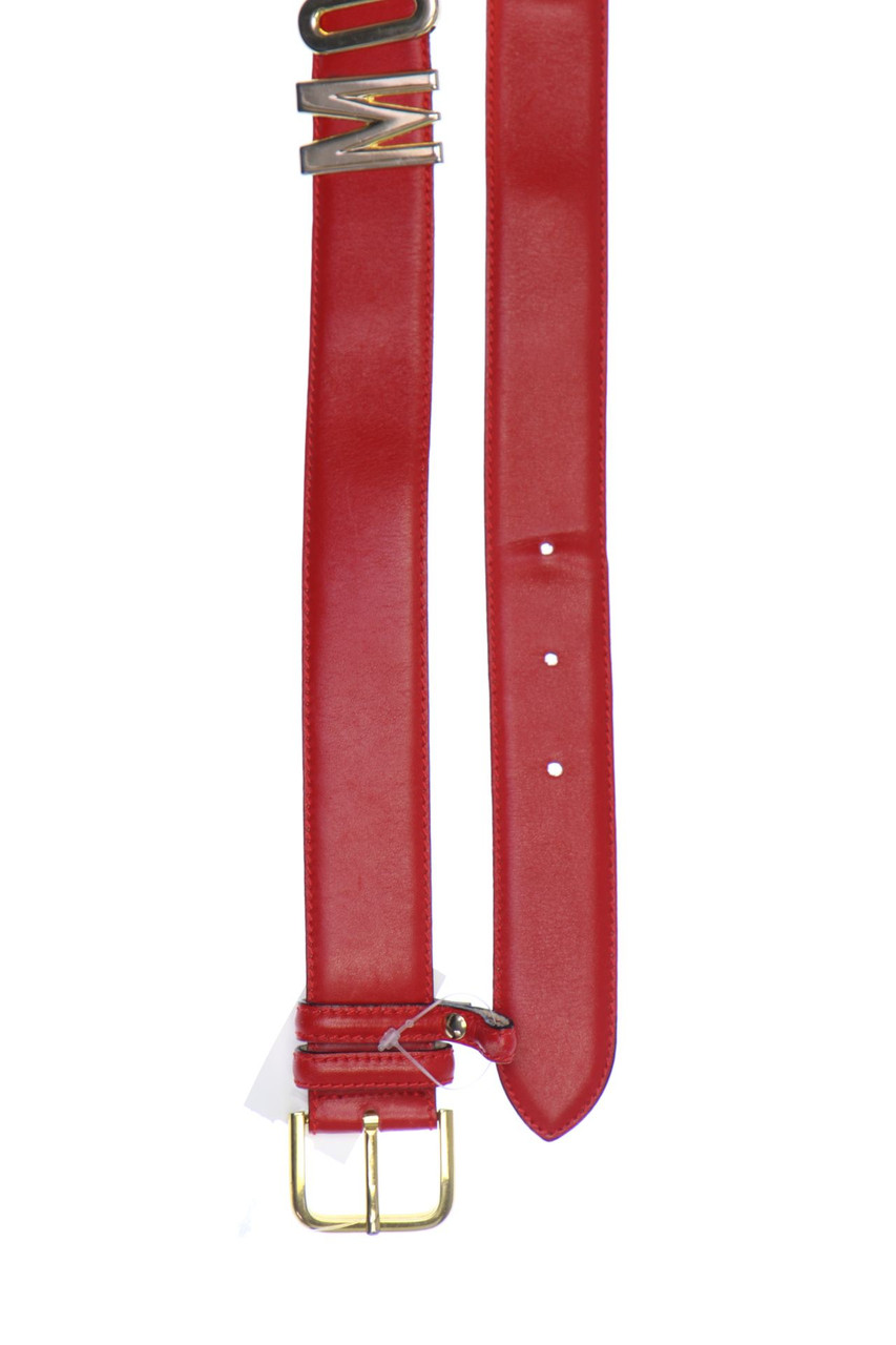 MOSCHINO - Gürtel aus echtem Leder mit Logo-Applikation