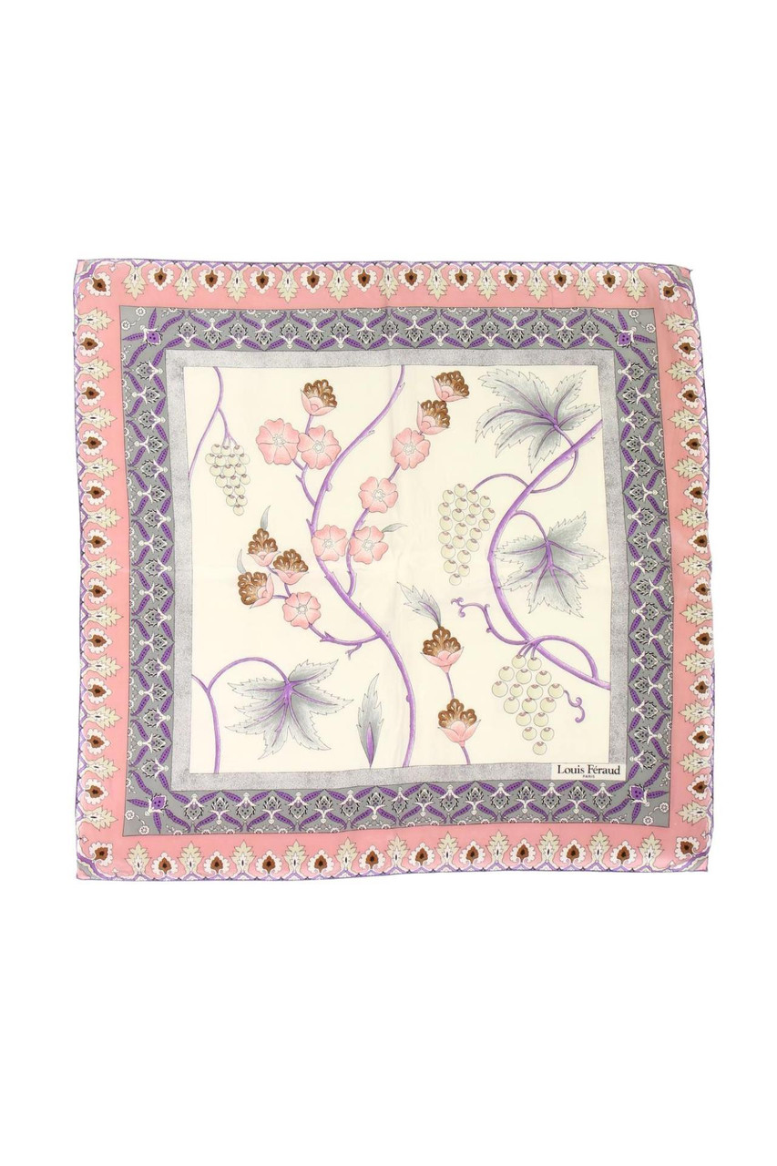 Louis Féraud PARIS - Vintage-Seidentuch mit floralem Muster