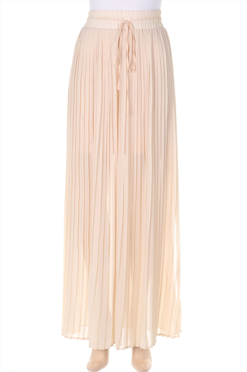 tigha - Maxi-Pleated-Skirt - S