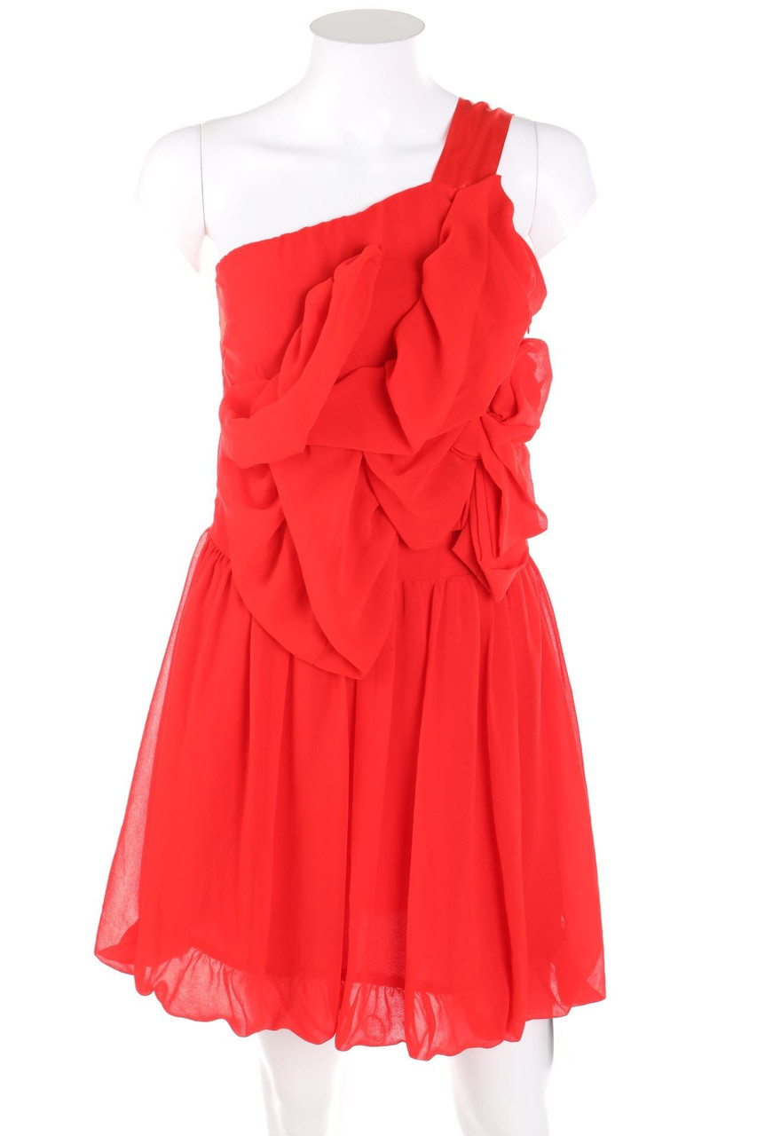 Jovonna London - One-Shoulder Abendkleid aus Seiden-Mischung - D 34