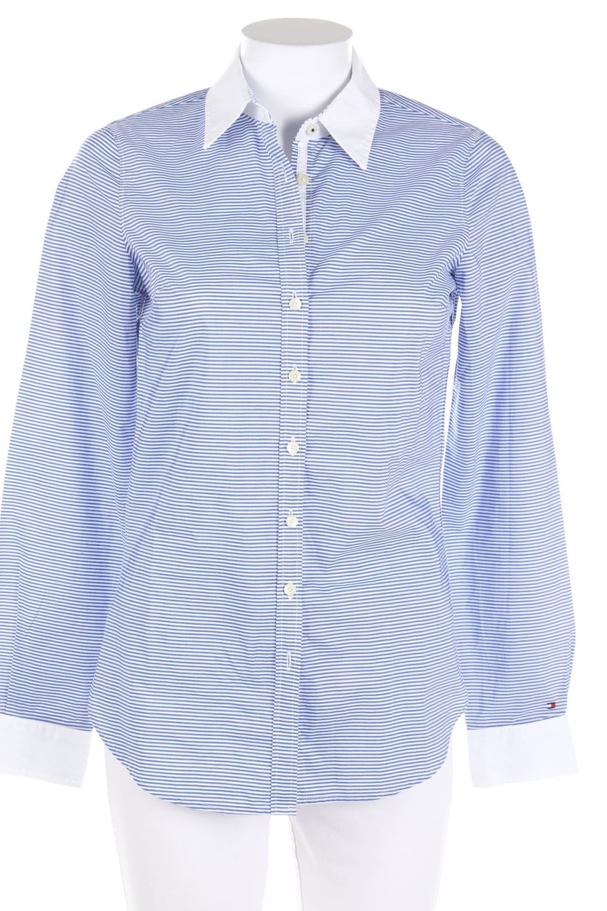 TOMMY HILFIGER - Shirt Blouse, Nautical Style with Logo-Stitching - D 34