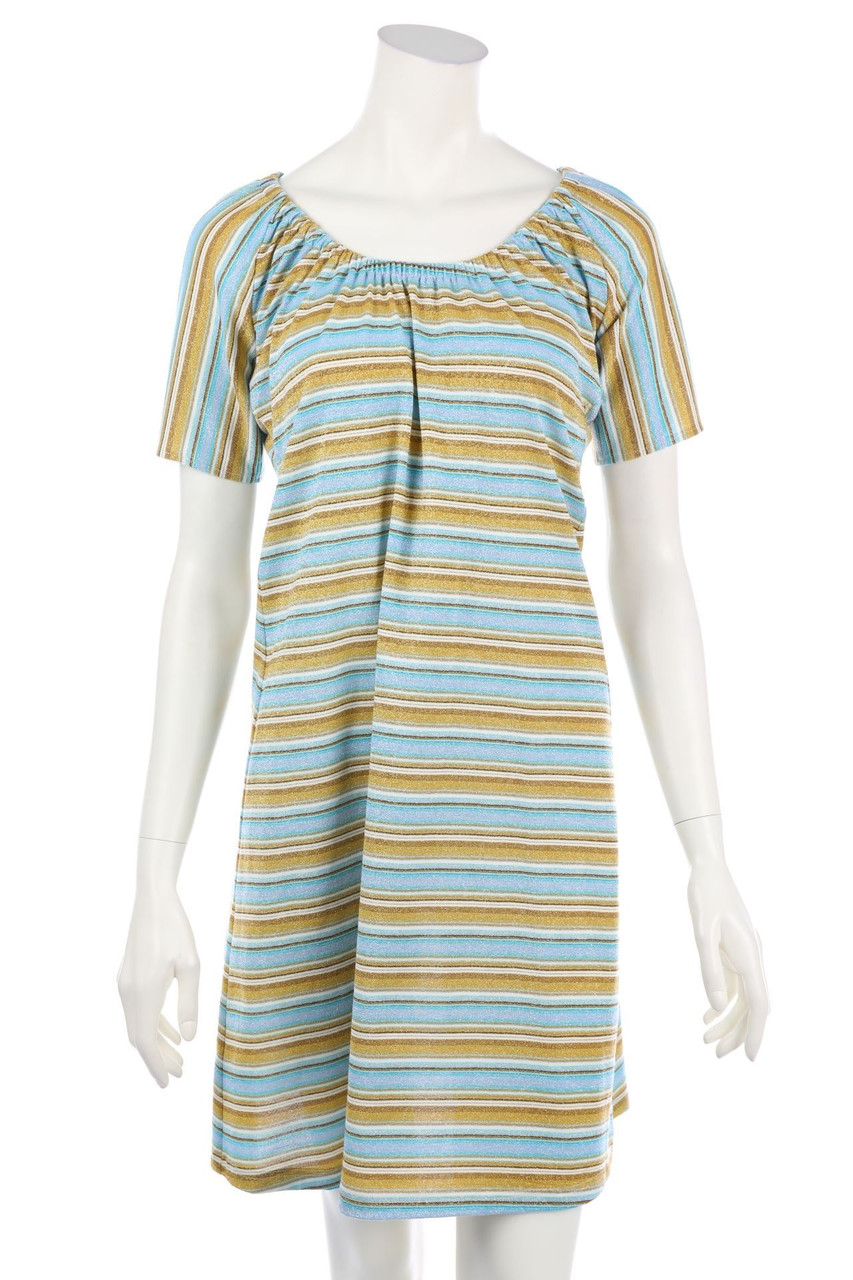 WEIZ COPENHAGEN - Glitzer-Kleid mit Streifen - S