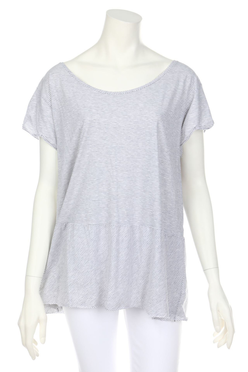 MARC CAIN SPORTS - Kurzarm-Shirt aus Baumwolle mit Streifen - D 42