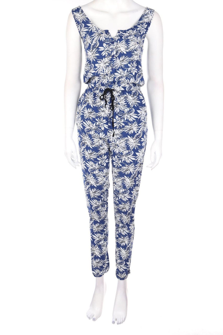 suncoo - Jumpsuit, Viscose with Flower Print with Drawstring - S