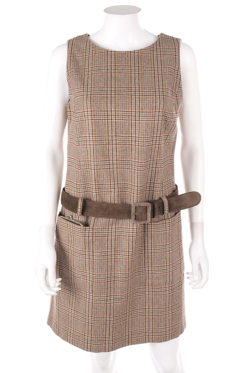 PHILOSOPHY DI ALBERTA FERRETTI - Karo-Etui-Kleid aus Woll-Mix im 60s-Style - D 38