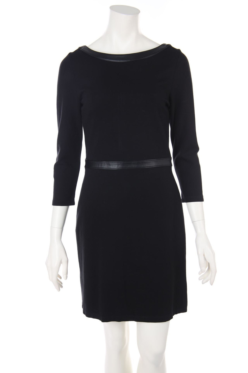 LAUREN RALPH LAUREN - Kleid aus Viskose-Mix mit Kunstleder-Details - S