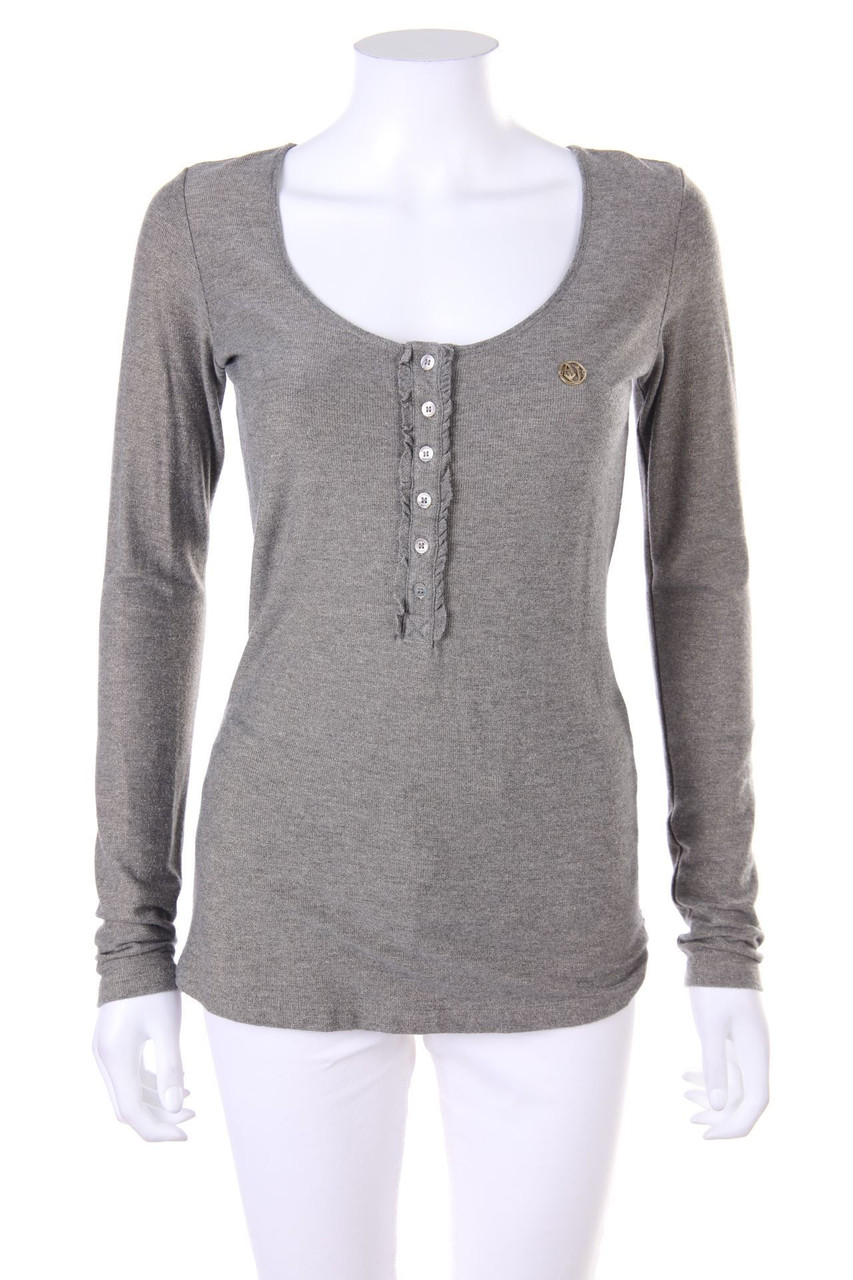 AJ ARMANI JEANS - Longsleeve-Shirt with Frills with Glitter - D 38