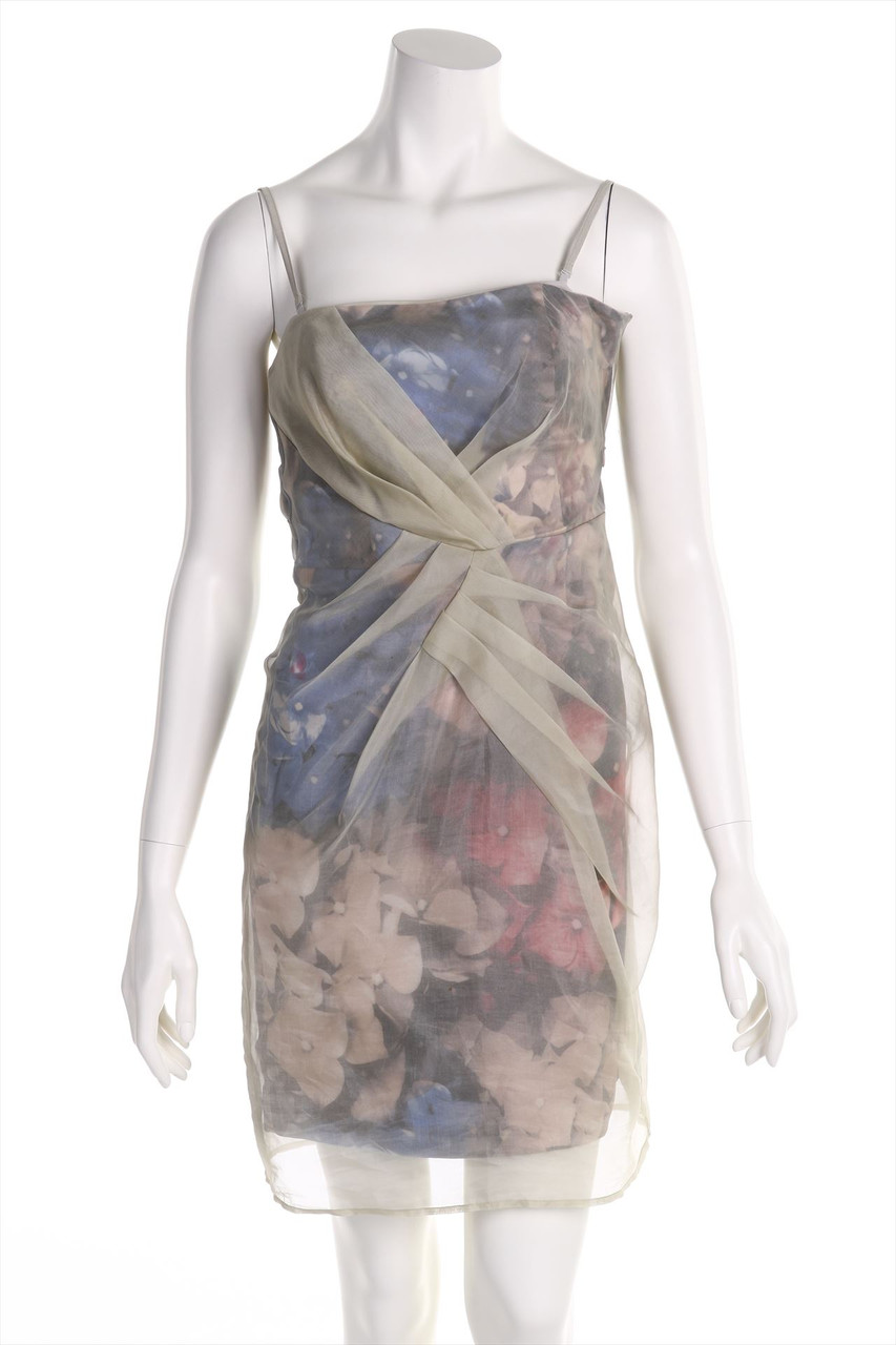 KAREN MILLEN - Seidenkleid mit Blumen-Print - D 34