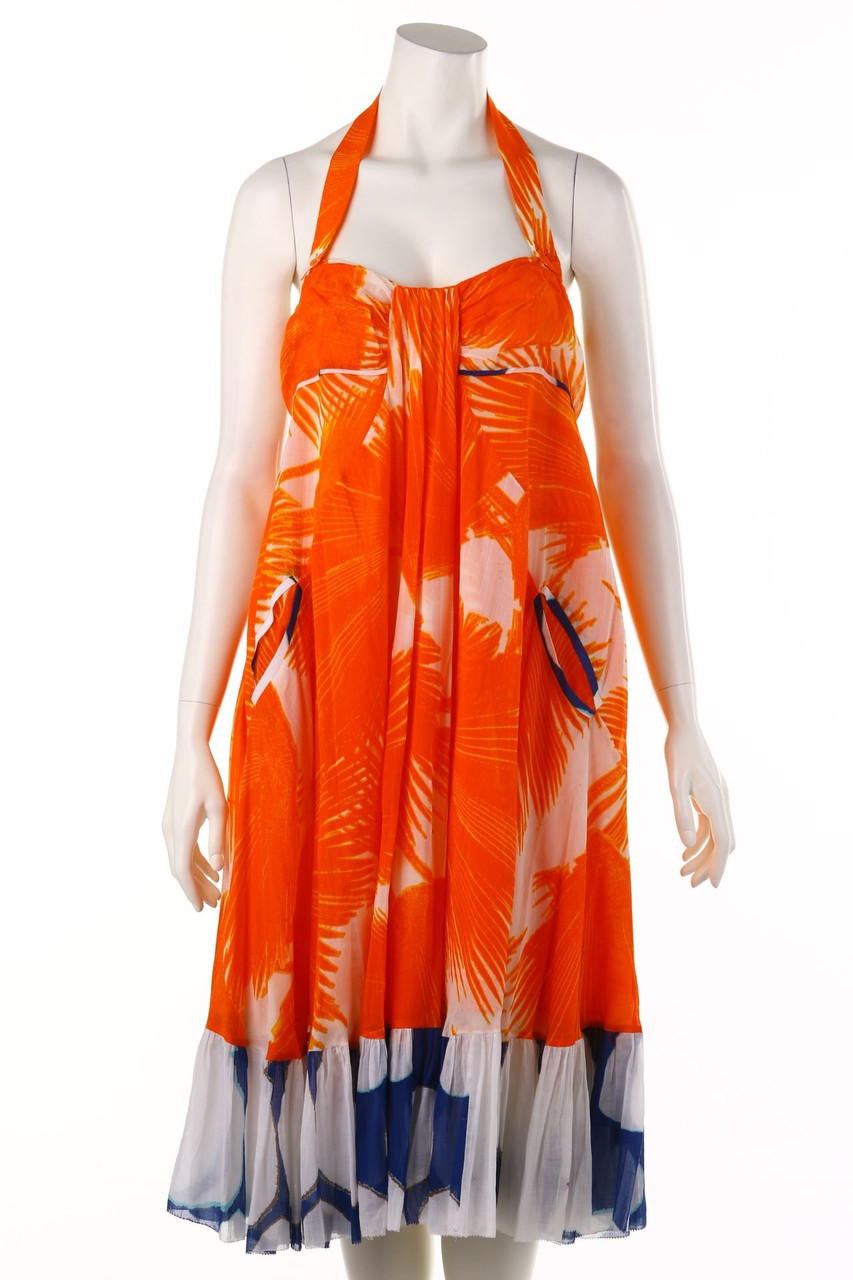 DIANE von FÜRSTENBERG - Neckholder Dress, Silk-blend - D 40