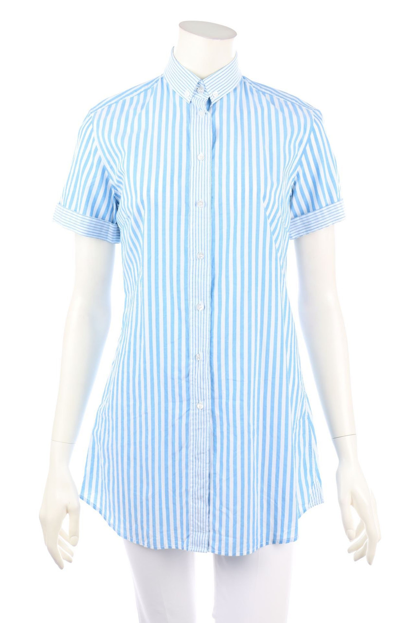 GANT - Shortsleeve Blouse, Cotton with Stripes - D 36