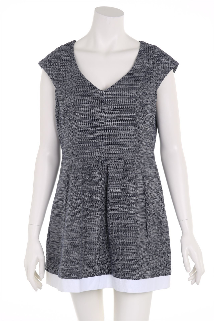 SANDRO FERRONE - Kleid im Marine-Stil mit Metallic-Effekt - D 38