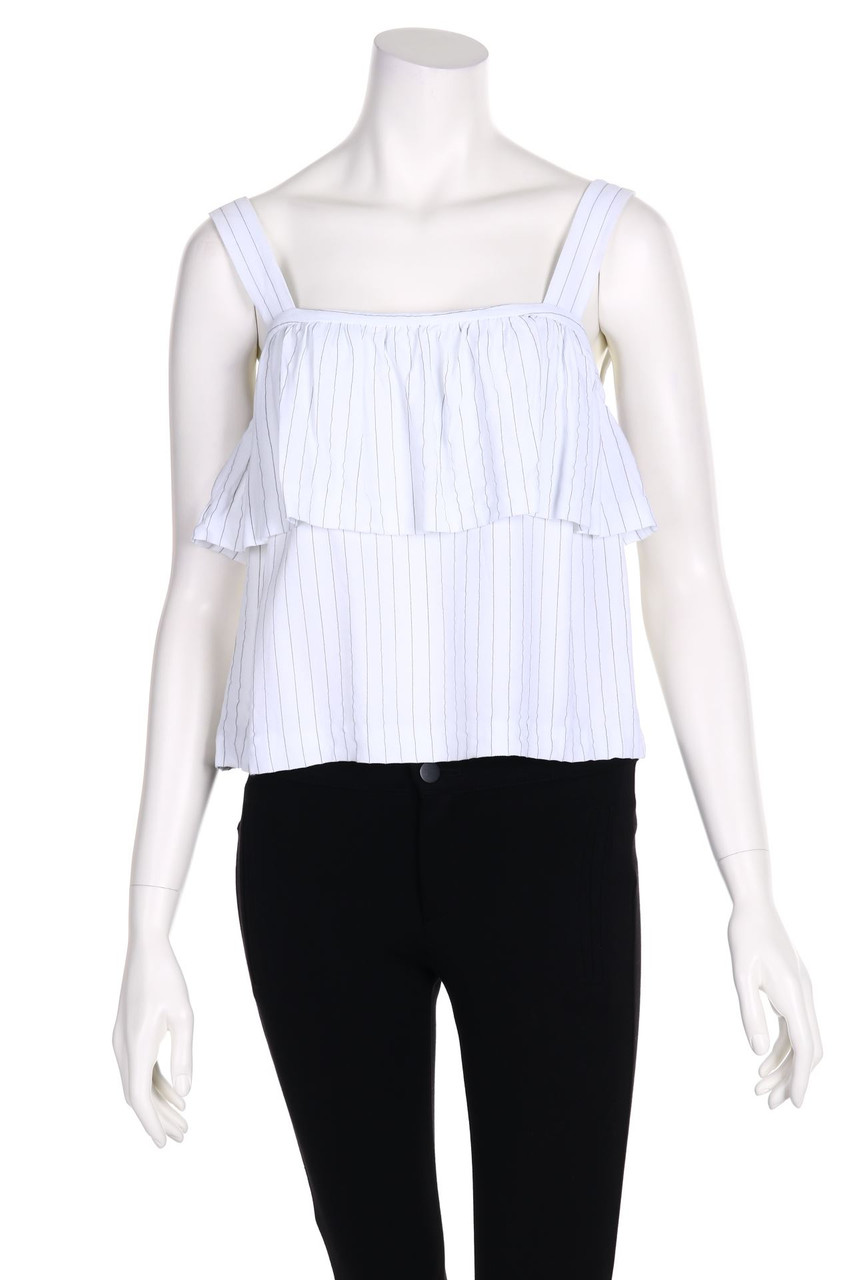 sandro PARIS - Blouse Top, Viscose with Volants - D 38