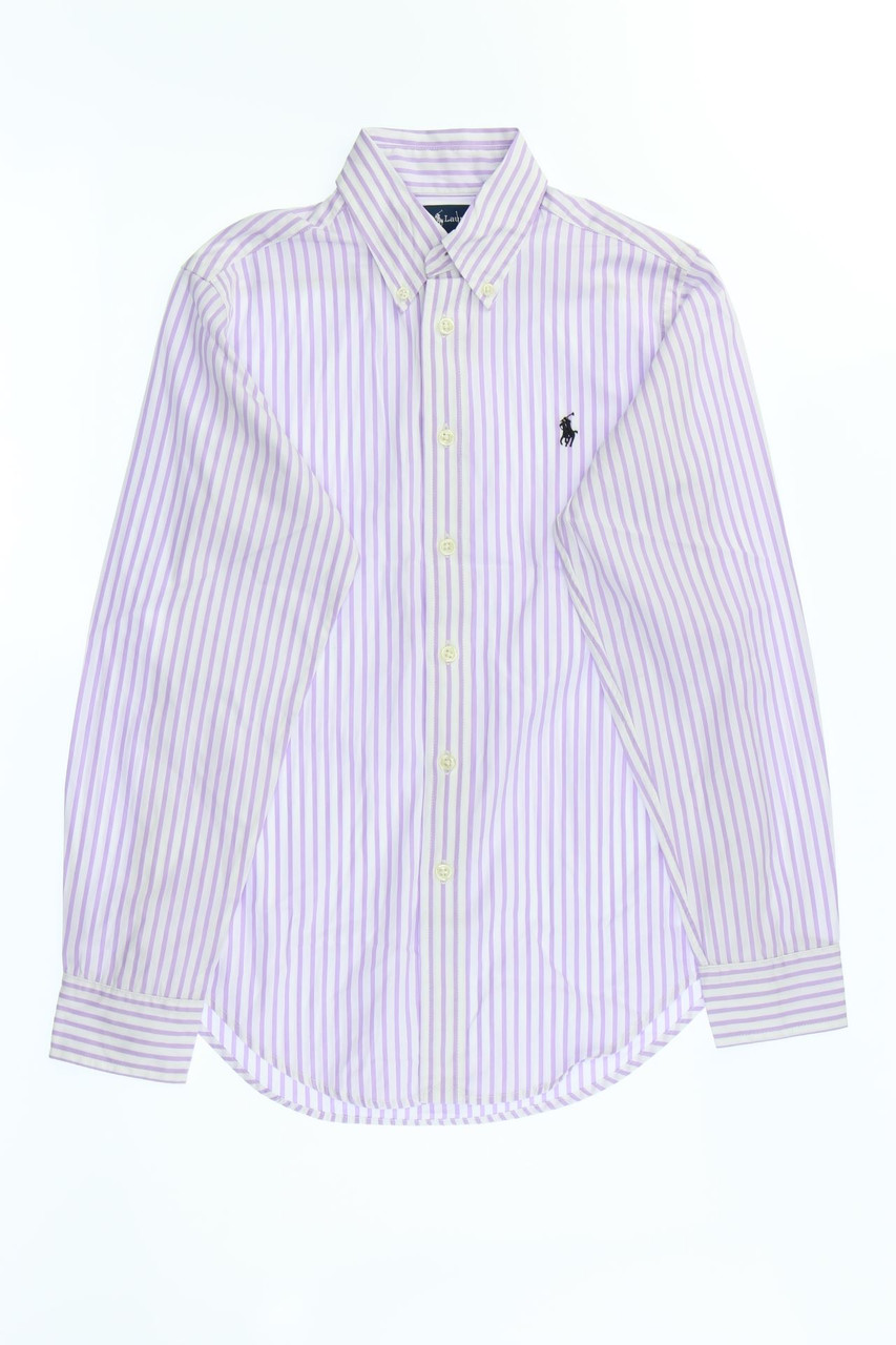 RALPH LAUREN - shirt, Cotton with Logo-Stitching - 140