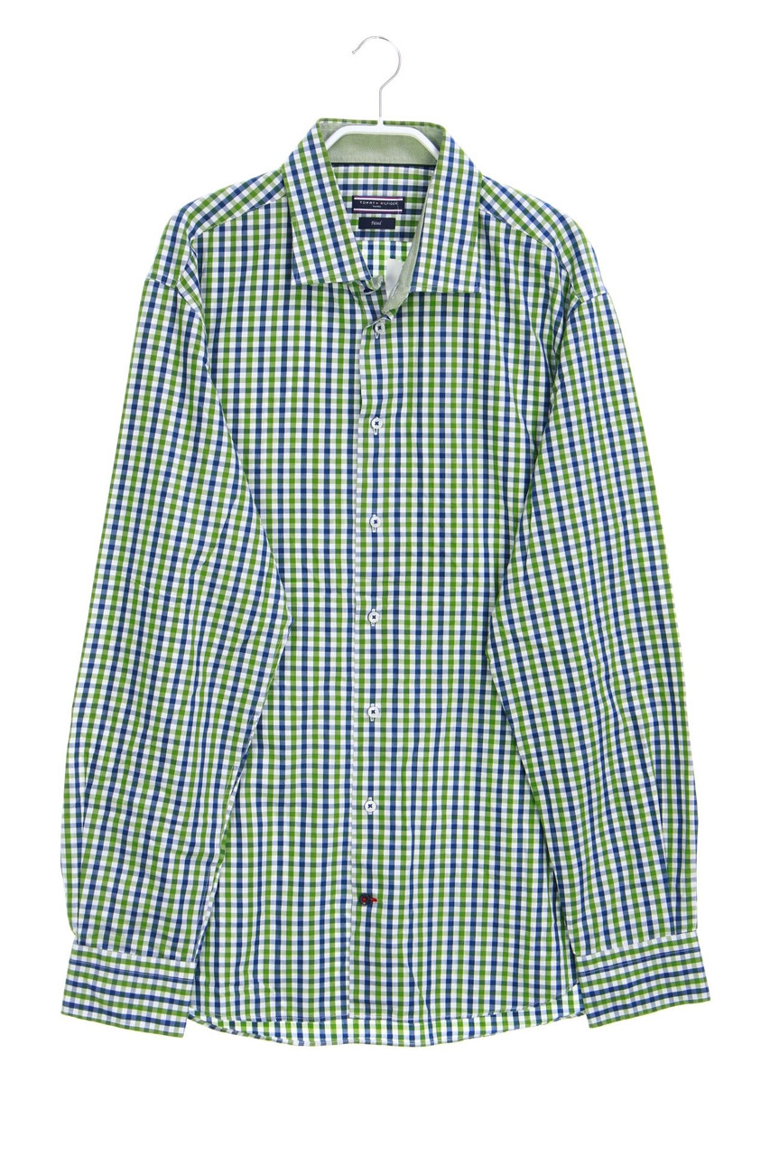 TOMMY HILFIGER - kariertes Hemd aus Baumwolle mit Logo-Stickerei - 43