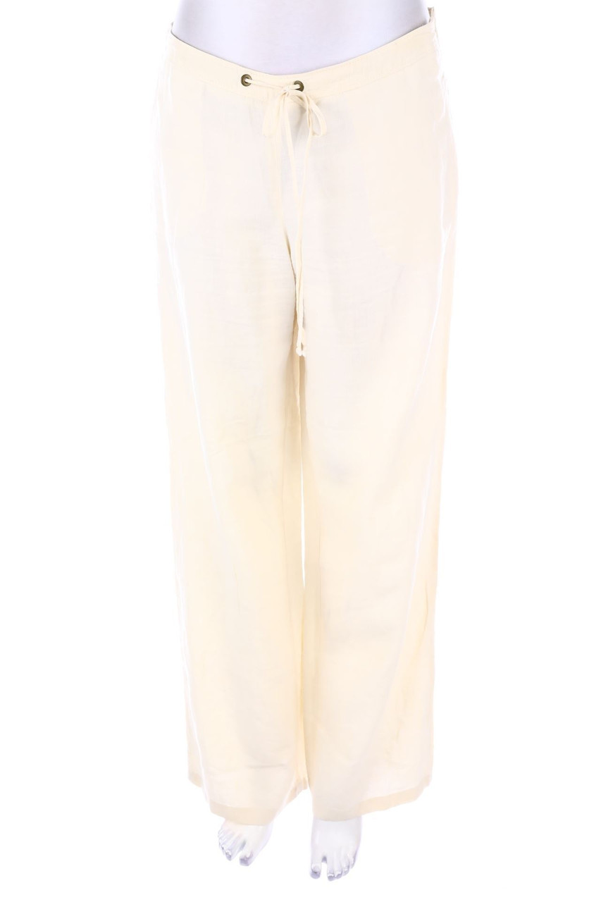 Max Mara puro Lino - Palazzo Pants, Linen with Drawstring - D 38