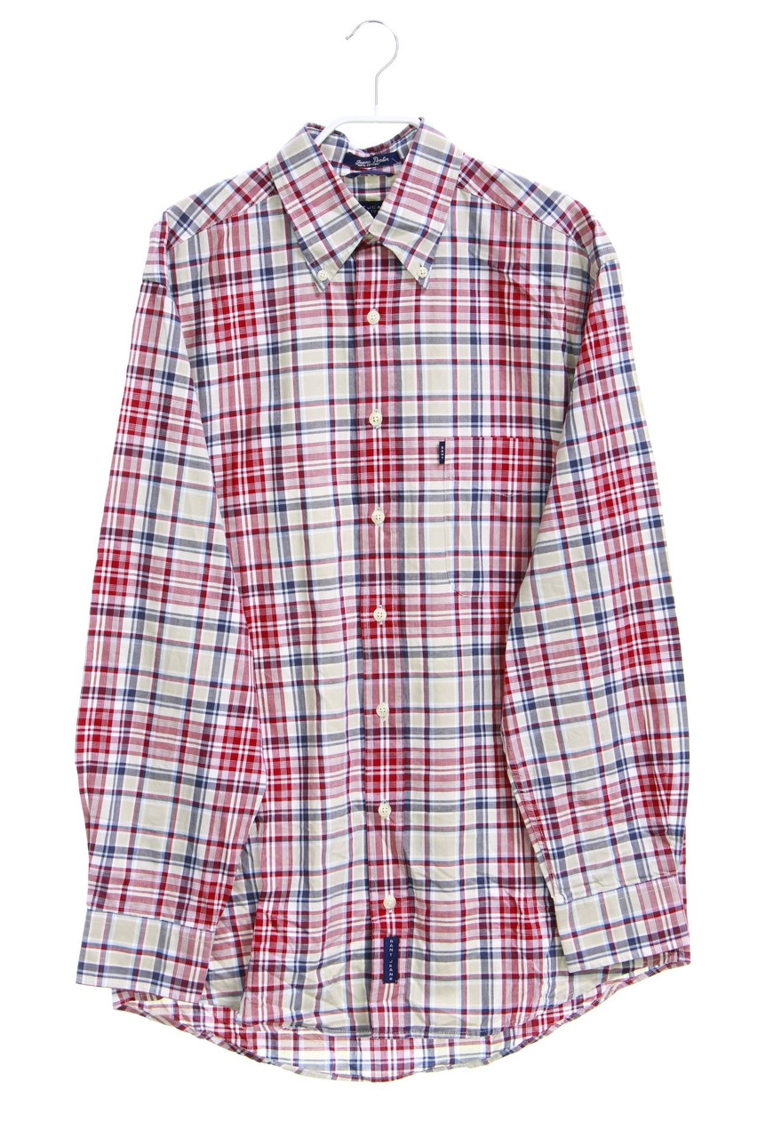 GANT JEANS - kariertes Button-down-Hemd mit Logo-Patch - S