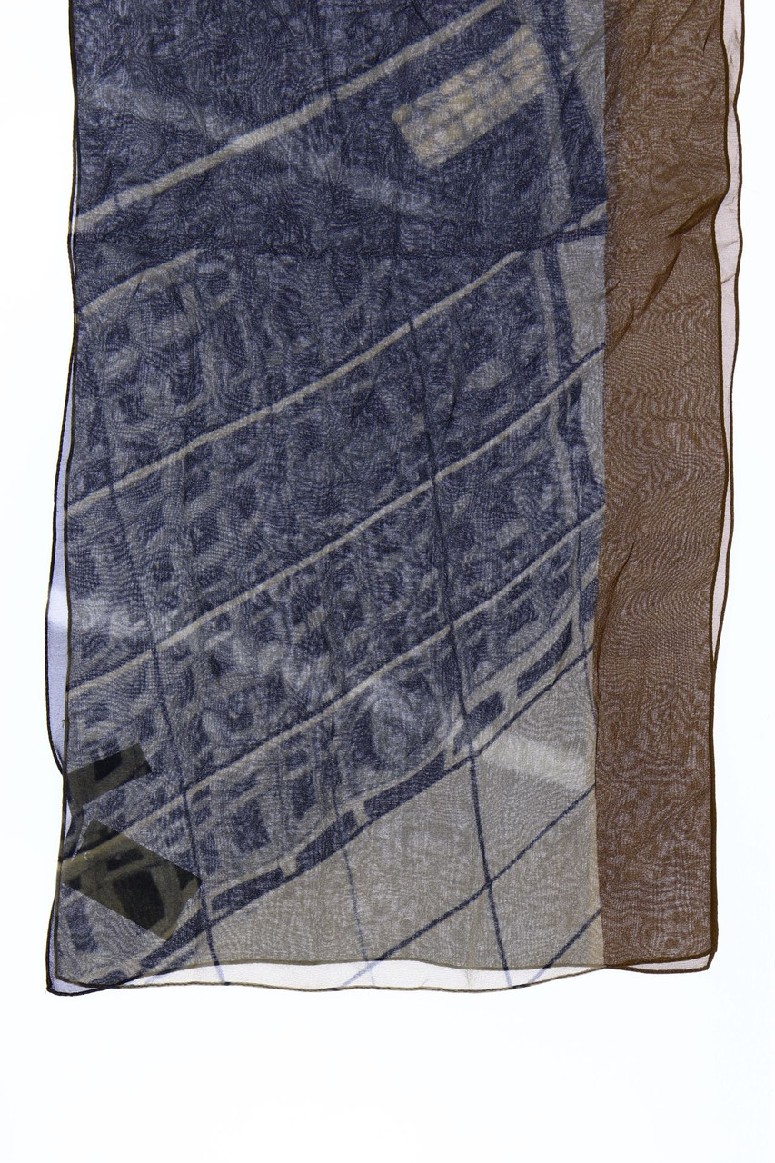 DKNY - Seiden-Schal mit Geo-Print - ONE SIZE