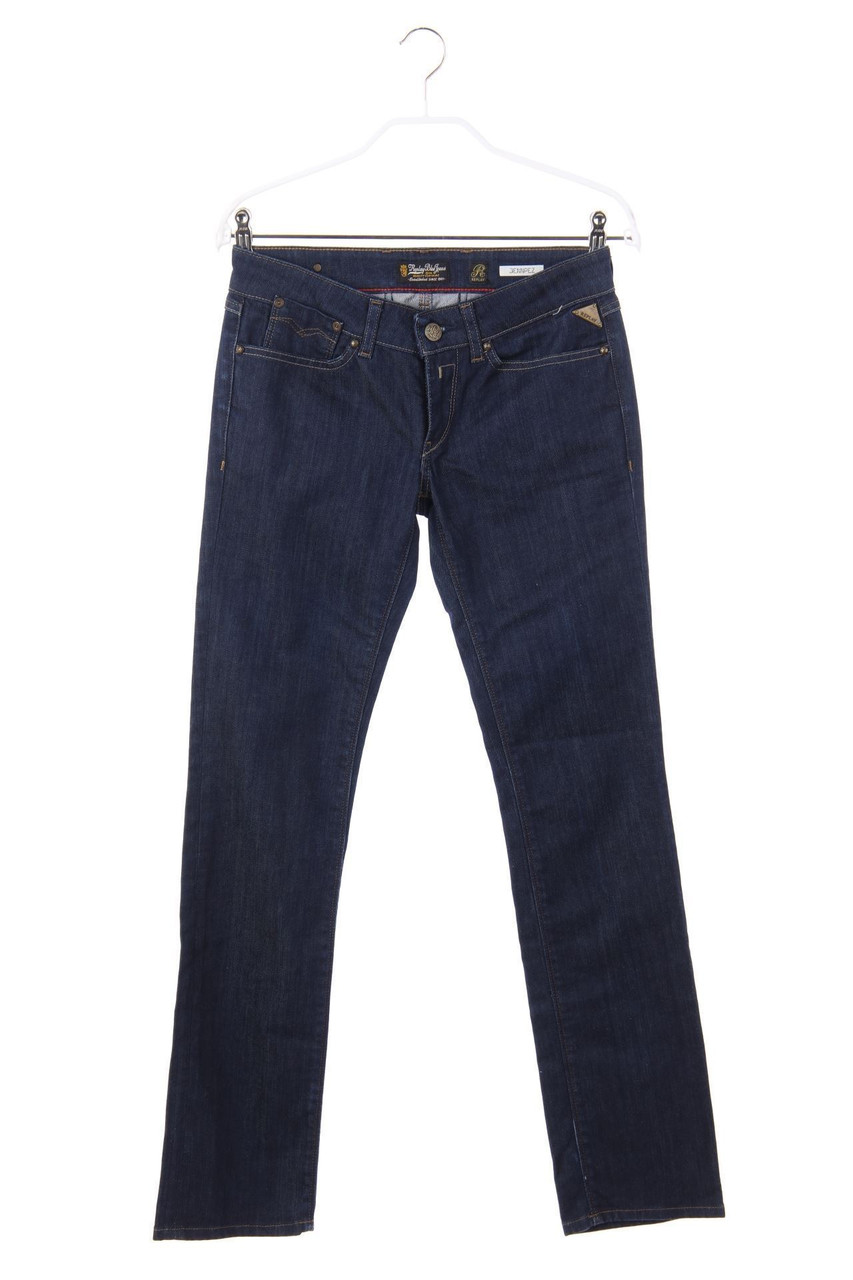 REPLAY - Straight Cut Jeans mit Logo-Plakette - W27