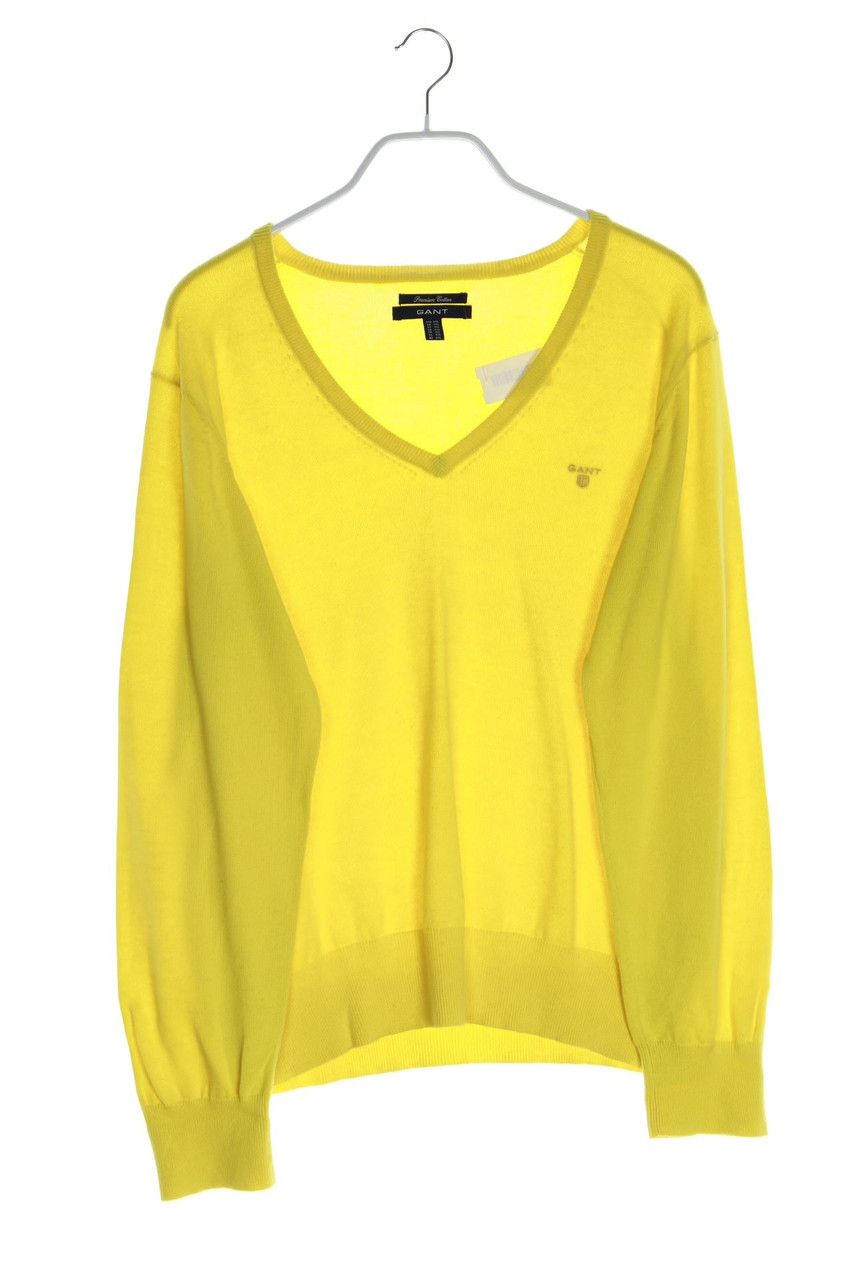 GANT - Baumwoll-Strick-Pullover mit V-Neck mit Logo-Stickerei - XXL