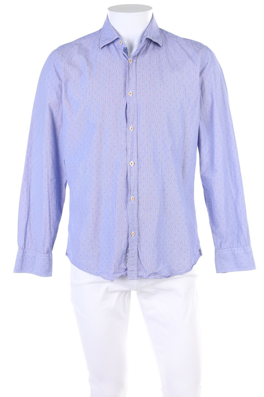 Marc O´Polo - Kurzarm-Hemd Casual uni mit Pünktchen - L